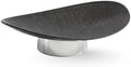 12" Modern Decorative Fruit Bowl for Kitchen Counter - Unique Egg-Shaped Pedestal Centerpiece Bowl for Dining Table, Abstract Resin Catchall Key Bowl for Entryway Table, Chic Coffee Table Decor Gift by Unknown