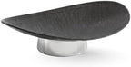 12" Modern Decorative Fruit Bowl for Kitchen Counter - Unique Egg-Shaped Pedestal Centerpiece Bowl for Dining Table, Abstract Resin Catchall Key Bowl for Entryway Table, Chic Coffee Table Decor Gift by Unknown