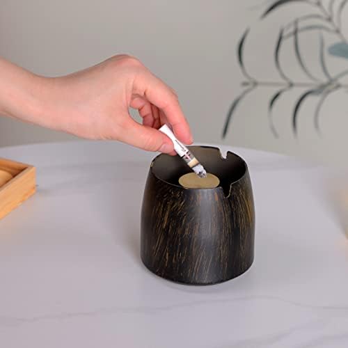 Ashtray with Lid for Cigarette, Stainless Steel Smokeless Odorless Windproof Ashtrays for Home Office Tabletop Outside Patio Outdoor Balcony(3.54''x2.8''x3.38'') - Image 6