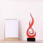 Modern Abstract Art Table Decoration,Resin Flame Statue Modern Centerpiece Ornaments for Living Room Great Gift Idea Home Decor,Collectibles (Red) - Image 4