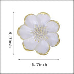 S-MANTIS Vintage Wall Sculpture,Antique Pediment,Hallway Wall Art,Hand Painted Flower Wall Decoration Accent Artworks for Indoor Kitchen Bedroom Living Room Office Outdoor Garden Patio (White) - Image 2