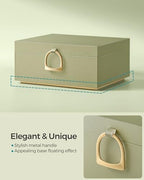 SONGMICS 2-Layer Jewelry Box with Handle, Removable Tray, Floating Effect - Image 3