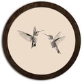 CFFJLHN Vintage Spring Hummingbird Bird Wall Art Decor, Farmhouse Neutral Sketch Minimalist Love Birds Round Hanging Wall Decor for Home Bedroom Living Room Bathroom, 10x10 Inch by Unknown