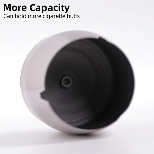 Small Ashtray with Lid for Cigarette, Stainless Steel Smokeless Odorless Windproof Ashtrays for Home Office Tabletop Outside Patio Outdoor Balcony(2.99"x2.68"x2.95") - Image 4