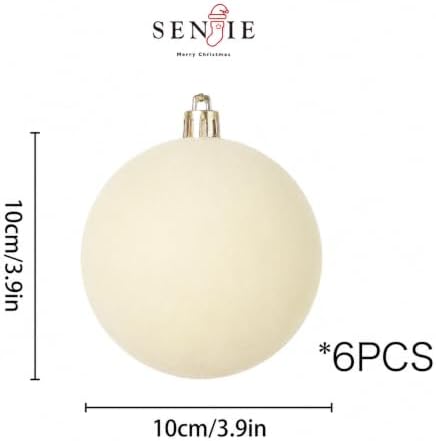 4IN Velvet Ornaments for Christmas Tree,6PCS Large Christmas Ornament Set - Image 4
