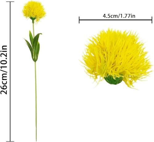Uieke 36 Pcs Dandelion Artificial Flowers Yellow Flowers Fake Plants Flower Bouquet Plastic Flowers for Home DIY Decoration Wedding Decor - Image 7