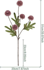 Artificial Flowers for Vase 10 Pcs, 20 Inch Fake Mums with Long Stem Purple - Image 7