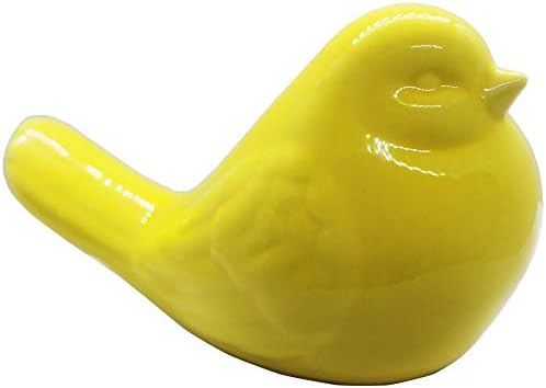 NEW Yellow Bird Figurine, Ceramic Chubby Bird Figure Cottage Animal Bird Statue Decorations for Home Garden Decor Accents - Image 3