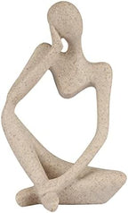 Sandstone Resin Thinker Statue Style Abstract Sculpture, Sandstone, Left by Ozzptuu