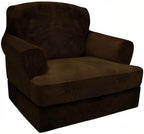 CUCRAF T Cushion Sofa Cover 2 Piece Armchair Slipcovers, Soft Thick Velvet - Image 9