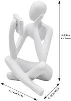 Jinkoozz Reading Women Statue, Thinker Sculptures, Abstract Art Ornament, Modern Aesthetic Figurine Decoration, Suitable for Home Living Room Bedroom Office Shelf Table Desk Bookshelf Decor - Image 6