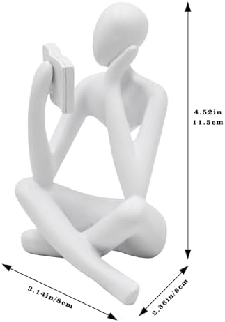 Jinkoozz Reading Women Statue, Thinker Sculptures, Abstract Art Ornament, Modern Aesthetic Figurine Decoration, Suitable for Home Living Room Bedroom Office Shelf Table Desk Bookshelf Decor - Image 6