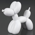 Notakia Creative White Balloon Dog Decor Statue Crafts Living Room Decor Desktop Decorations,Handmade Modern Small Shelf Animal Statue Ornament Home Deco (Big Pure White) by Notakia