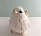 NEW White Modern Farmhouse Bird Figurine, Bird Statue Sculpture - Carved Rustic Distressed Animal Bird Ornaments - Home Decor Accents Collectible Bird Figurine | Spring - Image 4