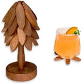 Yuoyar Wooden Tree-Shaped Coasters Set for Coffee Table, Kitchen by YUOYAR