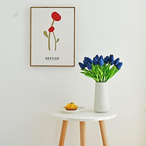 ONLY ART Artificial Navy Blue Tulips 20 Pcs – 13.5 Inch PU Faux Flowers with Bendable Stems for Home Décor, Wedding Centerpieces, DIY Floral Arrangements, New Year and Valentine's Day - Image 6
