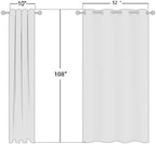 NICETOWN Room Darkening Curtains 108 inch Length - Image 8