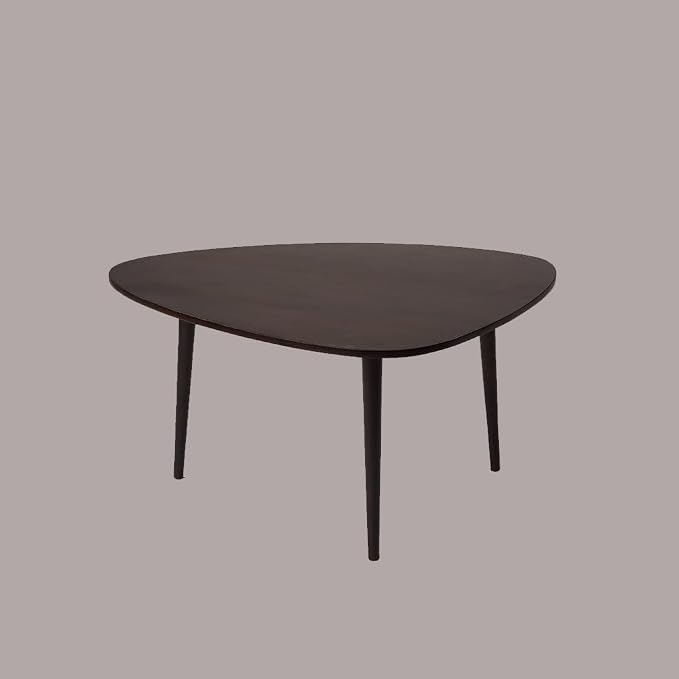 Handmade Eco-Friendly Modern Wood Dark Walnut Drop Shaped Coffee Table 3' from - Image 2