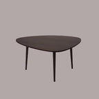 Handmade Eco-Friendly Modern Wood Dark Walnut Drop Shaped Coffee Table 3' from - Image 2