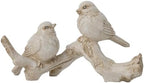 Braxio Bird Figurines Home Decor – Resin Tabletop Cream Love Birds on Branch, Farmhouse Shelf & Desk Accent for Living Room, Bedroom, Office, 6 x 2.3 x 3.4 Inches by BRAXIO