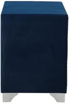 Pemberly Row 2-Drawer Velvet Upholstered Nightstand, Pacific Blue, 25.5" H x - Image 5