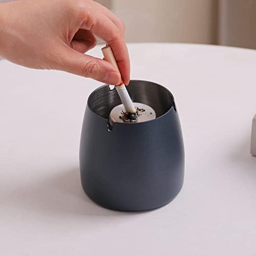 Ashtray with Lid for Cigarette, Stainless Steel Smokeless Odorless Windproof Ashtrays for Home Office Tabletop Outside Patio Outdoor Balcony(3.54''x2.8''x3.38'') - Image 6