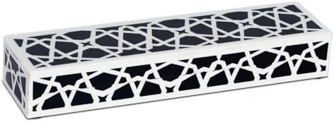 Handicrafts Home Black Decorative Jewelery Storage Box with Lid, 10x2.5x1.5 by HandicraftsHome