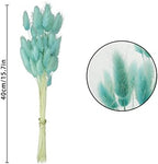 Uieke 240 Pcs Bunny Tails Dried Flowers, 17’’ Dried Lagurus Ovatus, Dried Foxtail Grass for Flower Arrangements Wedding Centerpieces Home Boho Baby Shower Party Decorations (Teal Blue) - Image 2
