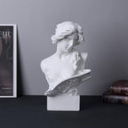 11.8" H Greek Mythology Bust Statue Decor,Artemis Statues Roman Goddess Figurines,Used for Sketch Practice Aesthetics Statues and Sculptures and Indoor Filling Space for Living Room, Bedroom (White) - Image 7