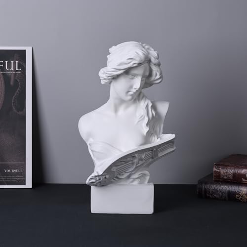 11.8" H Greek Mythology Bust Statue Decor,Artemis Statues Roman Goddess Figurines,Used for Sketch Practice Aesthetics Statues and Sculptures and Indoor Filling Space for Living Room, Bedroom (White) - Image 7