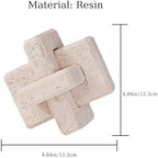 3-Link Knot Resin Travertine Decor, Coffee Table Book Shelf Decoration - Image 5