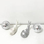 Silver Disco Snail Decor, Disco Ball Shelf Ornament, Retro Home Accent - Image 4