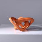 LCCCK Infinity Knot Sculpture Orange Knot Decor Object, Abstract Knick Knacks Coffee Table Modern Statue, Orange Sculpture for Home Living Room Table Ornaments and TV Stand Bookshelf Decorative - Image 5