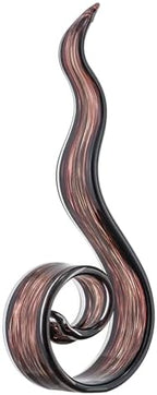 11.4" Tall Hand Blown Glass Sculpture, Murano Style Art Glass Figurine, Modern Coastal Home Decor Accent for Shelf, Table, TV Stand, Living Room Decoration by ORRFIDDY