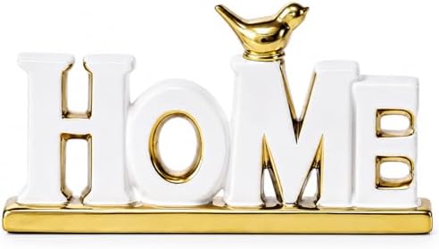 XMGZQ White and Gold Decor for Living Room Bedroom Bookshelf Coffe Table, Home Sign Aesthetic Statues Boho Wedding Accents Decorations, Knick Knacks Home Decor for Shelves,Living Room,Bedroom,Desktop by XMGZQ