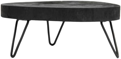Creative Co-Op Decorative Paulownia Wood Pedestal, Black - Image 6