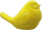 NEW Yellow Bird Figurine, Ceramic Chubby Bird Figure Cottage Animal Bird Statue Decorations for Home Garden Decor Accents by realideas