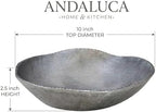 ANDALUCA Rustic Silver Decorative Cast Metal Round Bowl 10 inch (Silver) - Image 3