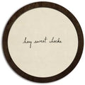 CFFJLHN Funny Bathroom Wall Art Decor, Hey Sweet Cheeks Neutral Minimalist Quirky Humorous Round Wood Hanging Wall Decor for Bathroom Washroom Restroom, 10x10 Inch by Unknown