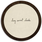 CFFJLHN Funny Bathroom Wall Art Decor, Hey Sweet Cheeks Neutral Minimalist Quirky Humorous Round Wood Hanging Wall Decor for Bathroom Washroom Restroom, 10x10 Inch by Unknown