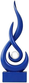 Modern Abstract Art Table Decoration,Resin Flame Statue Modern Centerpiece Ornaments for Living Room Great Gift Idea Home Decor,Collectibles (Pure Blue) by XYQXYQ