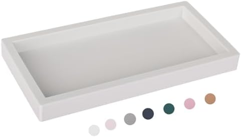 Bathroom Vanity Tray Dish Soap Holder Sink Organizer, Greyish White by Heagoale