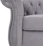 RARZOE Modern 2 Pieces Living Room Sofa Set, Contemporary Tufted Button Velvet - Image 5
