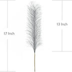CATTREE Artificial Pampas Grass Stems, Light Gray, 18 Inch, 30 Pcs - Image 4