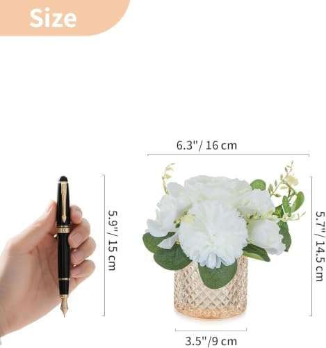 NUPTIO Artificial Flower for Table Centerpieces, Fake Flower in Vase, 2 Pcs - Image 3
