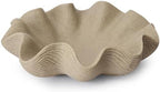 Scalloped Decorative Bowl, 12.6" Shell Ruffle Fruit Bowl Home Decor by KEWOOL