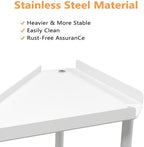 FLE Corner Bathroom Counter Organizer, Bathroom Organizer Countertop White - Image 4