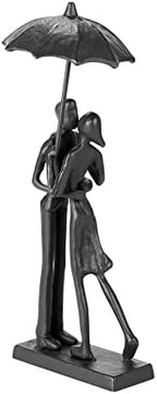 Handcrafted Iron Sculpture - Metal Ornament Couple Figurine Romantic Art Iron Statue,Abstract Modern Accents,Figurines Home Decor - Image 2