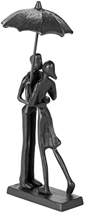 Handcrafted Iron Sculpture - Metal Ornament Couple Figurine Romantic Art Iron Statue,Abstract Modern Accents,Figurines Home Decor - Image 2