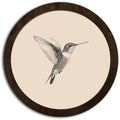 CFFJLHN Vintage Spring Hummingbird Bird Wall Art Decor, Neutral Sketch Minimalist Farmhouse Bird Round Hanging Wall Decor for Home Bedroom Living Room Bathroom, 10x10 Inch by Unknown